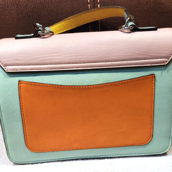 Betsey Johnson Charmed I'm Sure Color Block Satchel - EUC - Picture 3 of 14